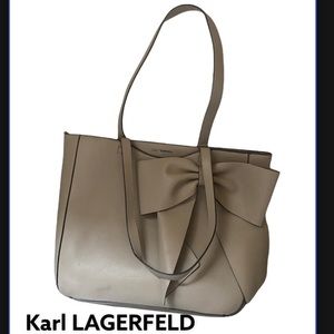 COPY - Karl LAGERFELD Beige Tote Bag with Bow